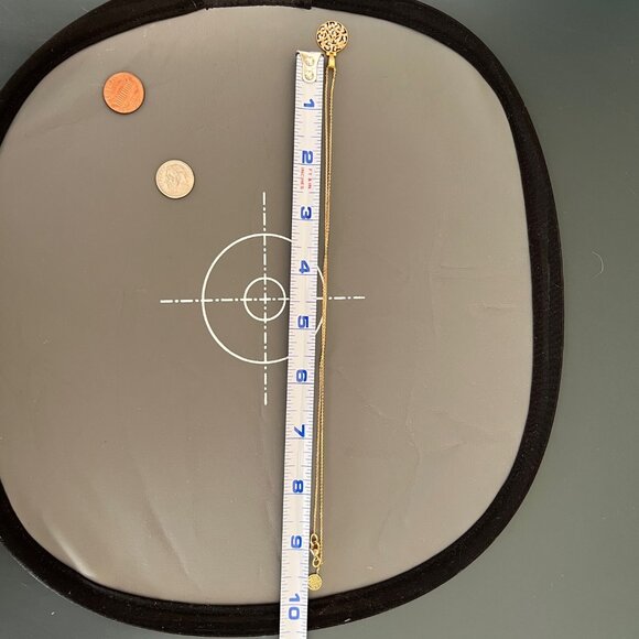 Tresor Signature Logo Diamond Pendant 18kt rose gold 18" chain necklace EUC - Picture 8 of 12